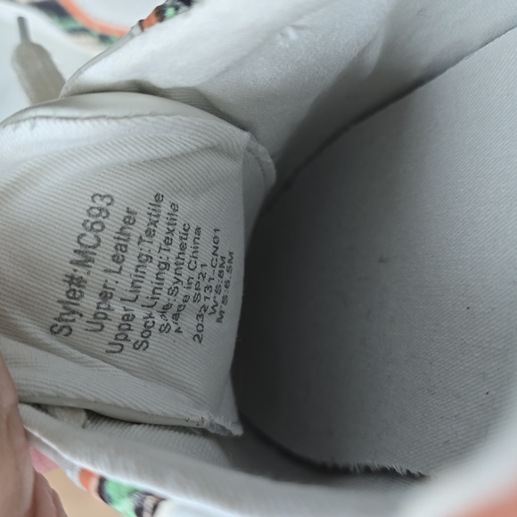 Madewell Sidewalk Low-Top Sneakers in Snake Embossed Leather: Wave Edition sz 8 - Picture 5 of 7